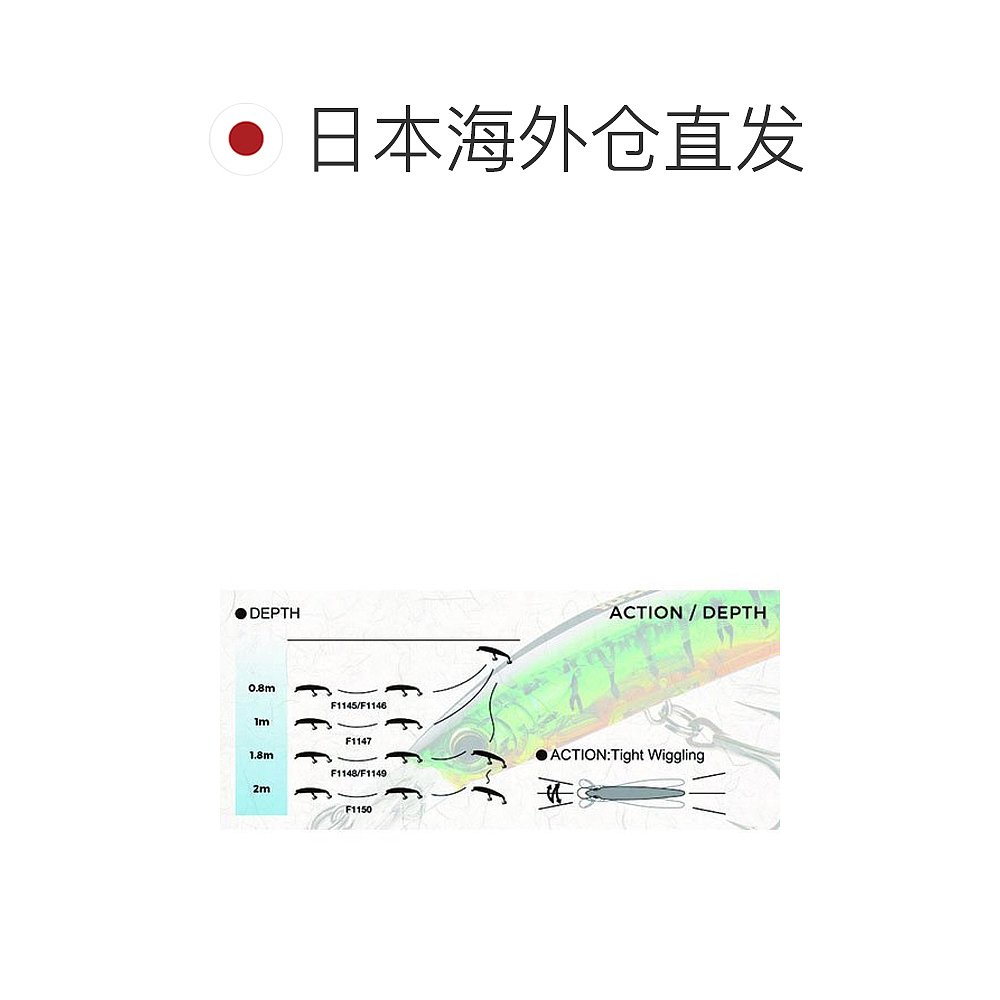 【日本直邮】DUEL 路亚饵水晶3D米诺（S）130mm C58F150-C58C58蓝 - 图1