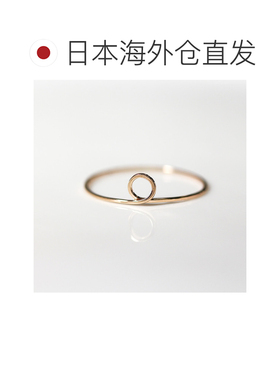 1h可退 日本直邮cui-cui K10YG 黄金 0.4cm 简约圆形细圈戒指 日