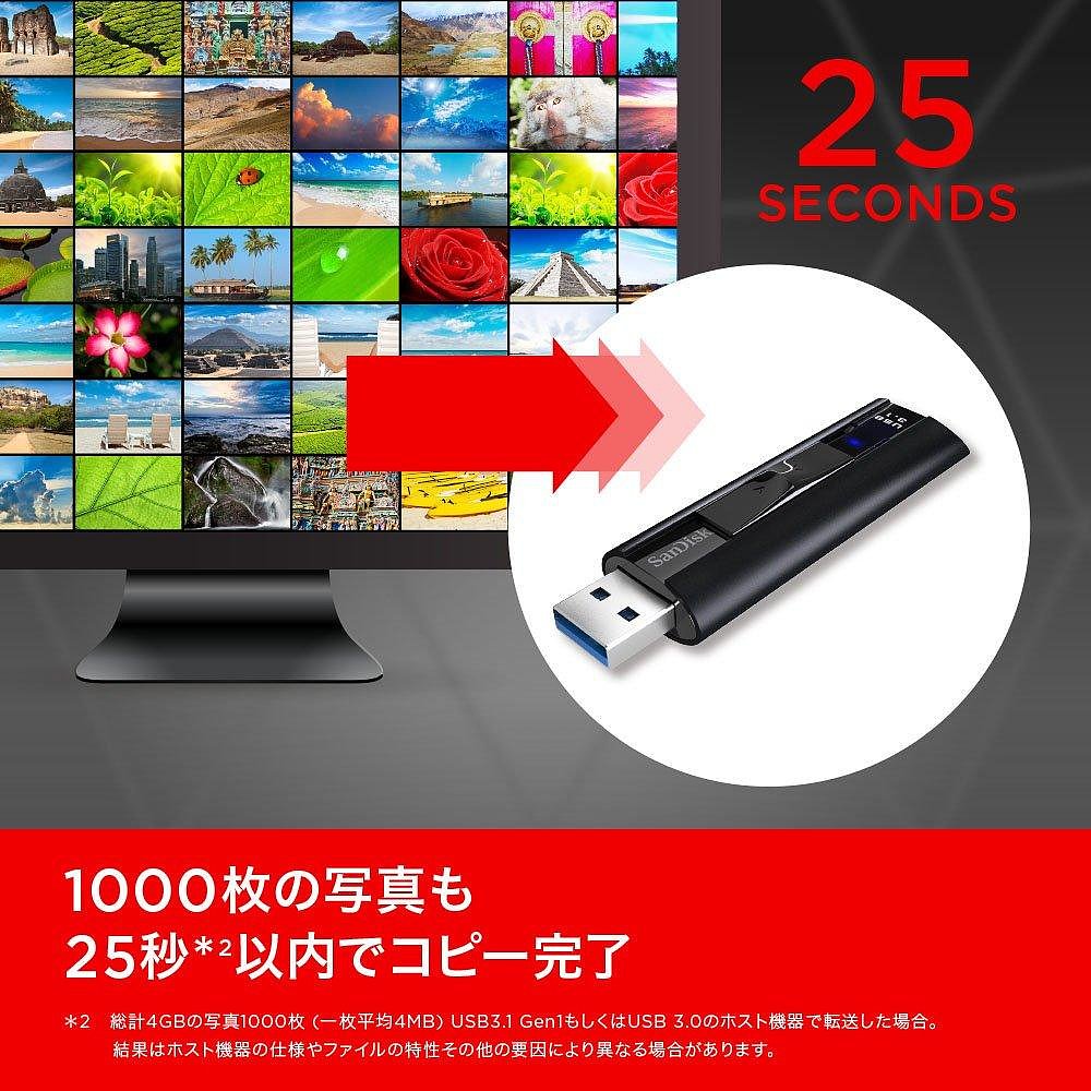 SANDISK U盘USB3.1储存器128GB快速读取快420MB/s - 图2