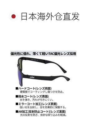 日本直邮XOOX 偏光太阳镜紧凑型折叠灰色/蓝色镜面镜片