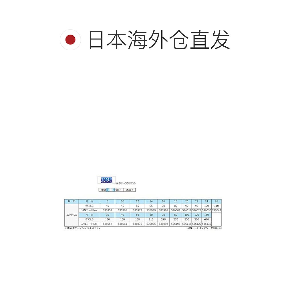 【日本直邮】Sunline桑濑 尼龙线 50m 26号 110lb 蓝色绿色 - 图1