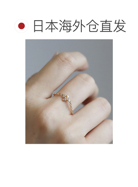 1h可退 日本直邮cui-cui 男女同款 K10黄金花卉链条戒指 75665901