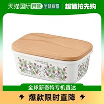 (JAPAN DIRECT MAIL) Skater Skeda enamel butter case with wood cover 500ml dragon cat ENBT5-A
