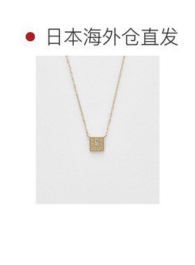 日本直邮agete 阿卡朵 女士 K10黄金镶钻方块造型【付后1h可退】