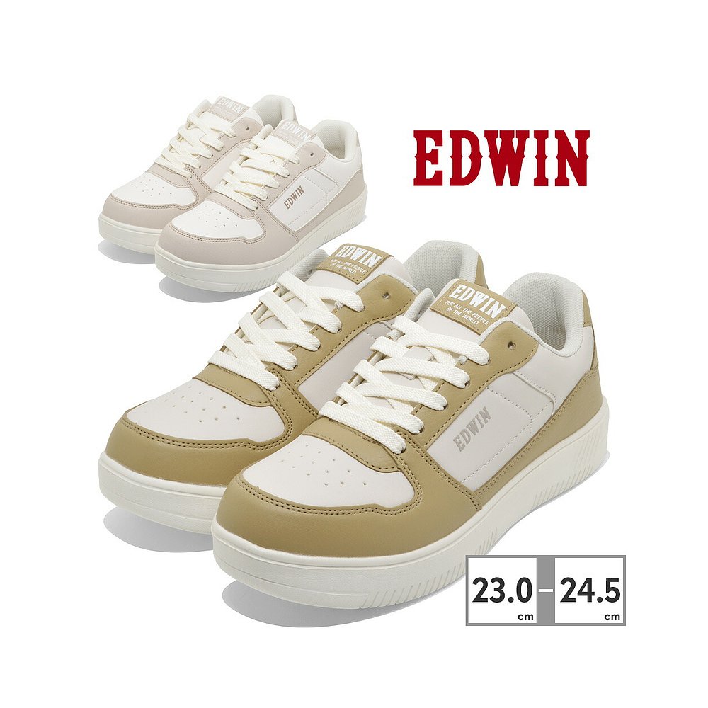 日本直邮EDWIN运动鞋女式 EDW-4314 Edwin厚底鞋跟高度：4cm-图0