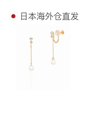 日本直邮4℃ K10黄金耳环 黄色黄金