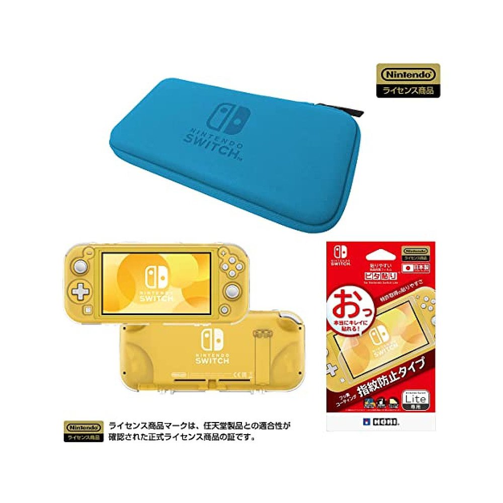 【日本直邮】Hori Nintendo Switch Lite 专用 薄型硬质包 蓝色 + - 图0