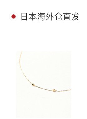 日本直邮wePERM 女士极细链条双滑动珠光项链 金色 64423026215