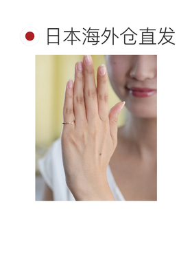 1h可退 日本直邮Canal 4℃ 女士K10粉金小指戒指 简约设计 钻石点