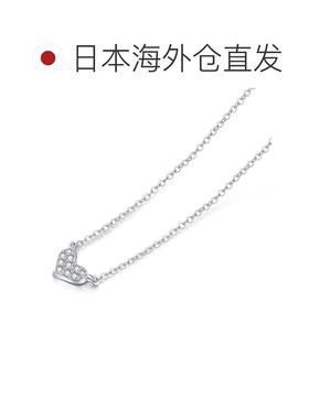 日本直邮METEOR NEW YORK P005SV 密镶心形项链“CASTOR” （铂金
