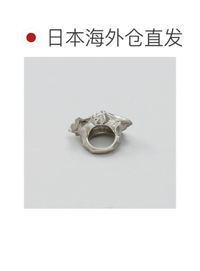 日本直邮MM6 Maison Margiela 银色戒指饰有品牌标志这款时尚百搭