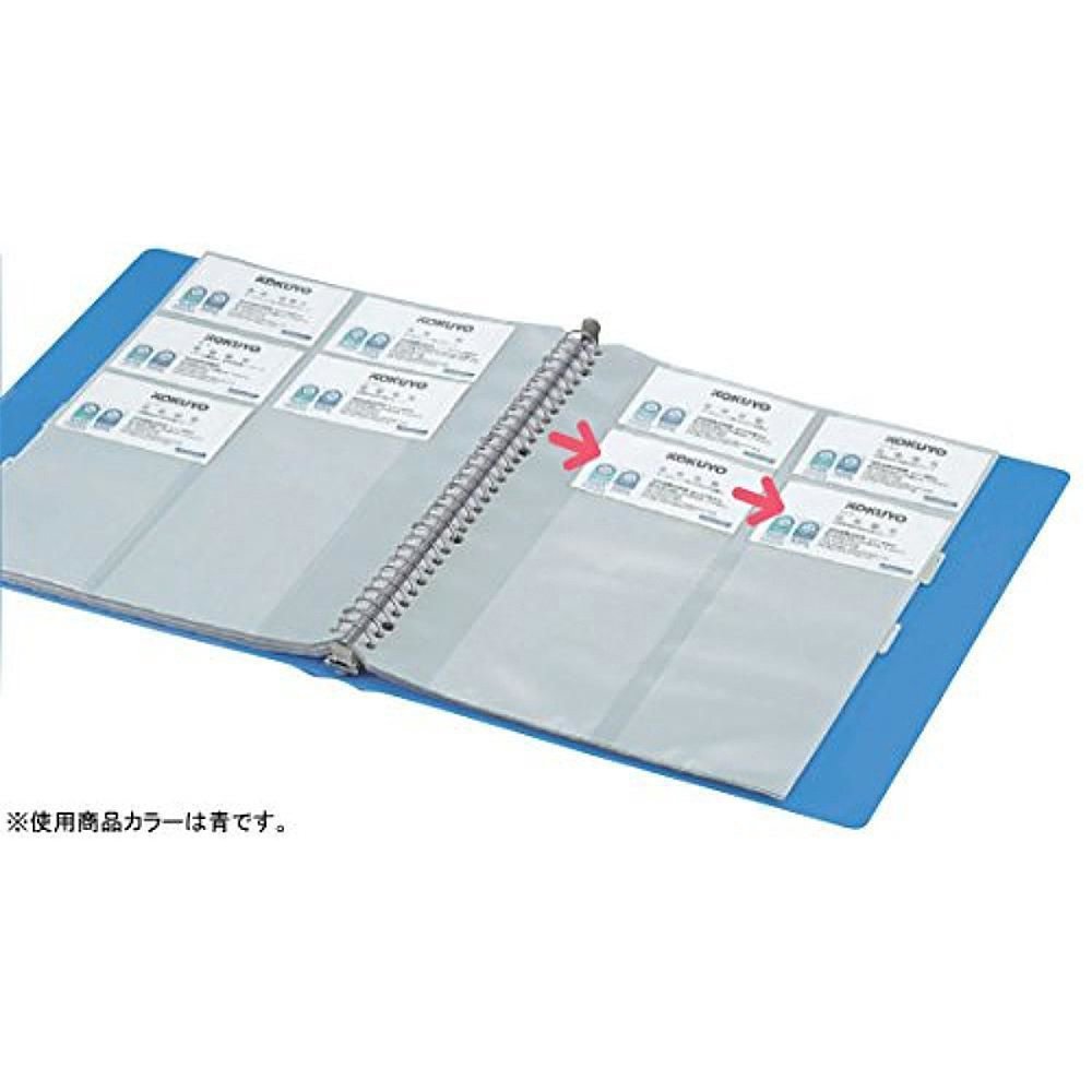 【日本直邮】Kokuyo国誉名片文件夹换纸式粉色横放防水30孔300名A - 图2