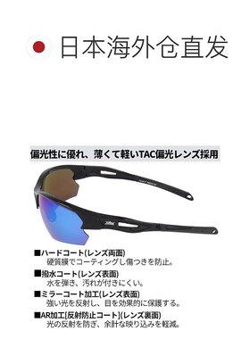 日本直邮XOOX 偏光太阳镜半框I 型灰色/蓝色镜面镜片