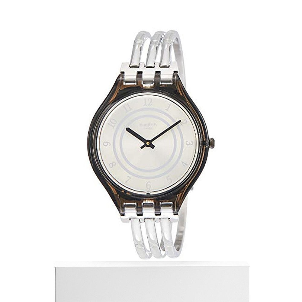 天猫国际日本直购日本直购SWATCH 斯沃琪 女士银色手环式手表腕表 SVOM105A3