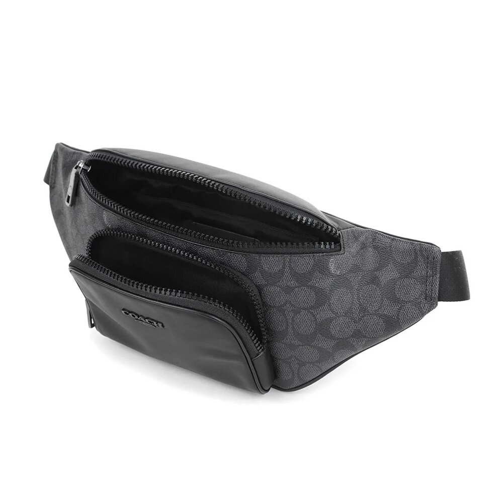 Direct mail from Japan COACH waist bag signature series RACER BELT BAG CT714 QBMI5 black