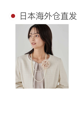 1h可退 日本直邮a.v.v 女士珍珠风格双层项链配胸花 K12CD05039