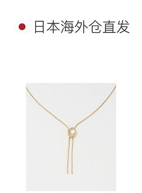 1h可退 日本直邮green label relaxing 椭圆形吊坠滑动Y字项链