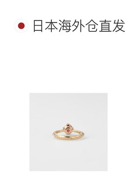 日本直邮日潮 agete 阿卡朵＜7月诞生石＞K10红宝石婴儿戒指红色