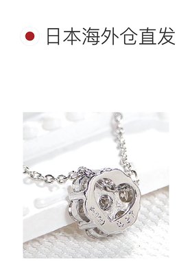 日本直邮(ben-ed-0087) 白金项链 花朵图案 钻石项链 PT900 吊坠