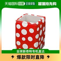 (Japan Direct Mail) Pearl Pearl Square Glasses Bracket Red Wave Dot