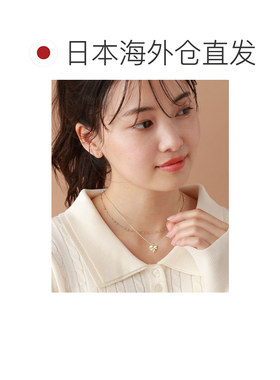 日本直邮tiny 女士双层丝带爱心项链 细链条设计 可叠戴配饰 6252