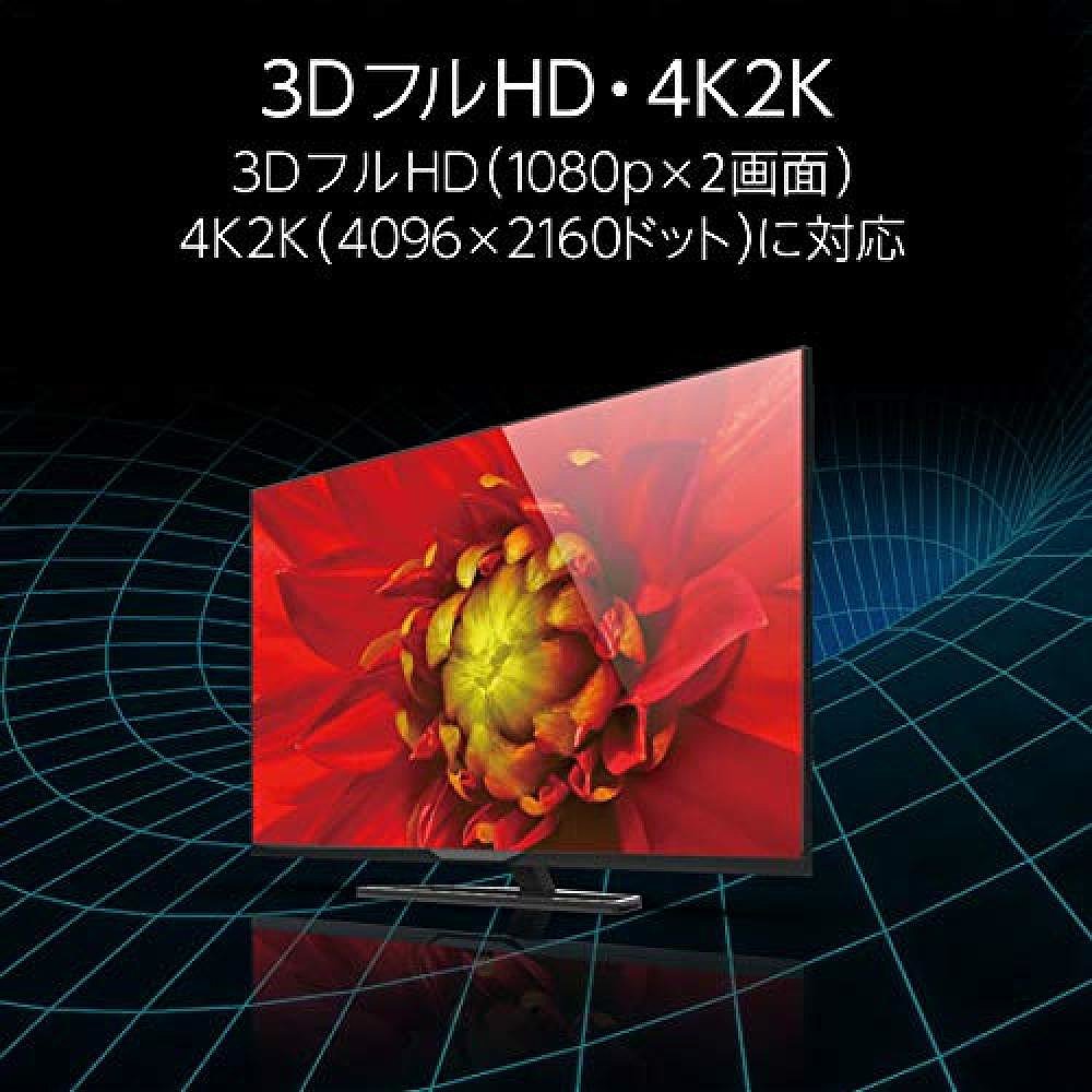 【日本直邮】ELECOM LAN电缆2m高速扁 4K/HD/3D黑 DH-HD14SS20B-图2