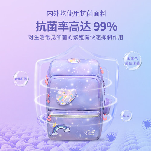 GMT for Kids女小学生书包护脊减负超轻新款儿童三到六年级双肩包 - 图3