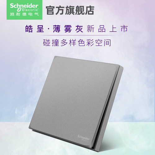 施耐德官方旗舰店皓呈家用开关插座五孔10A面板多孔皓呈奶油白/灰 - 图0