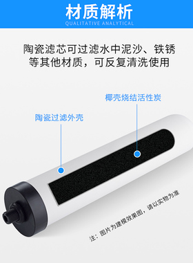 高品质净水器滤芯内置炭棒
