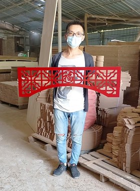 镂空花格吊顶中式过道走廊客厅隔断屏风玄关背L景墙雕花板通花PVz