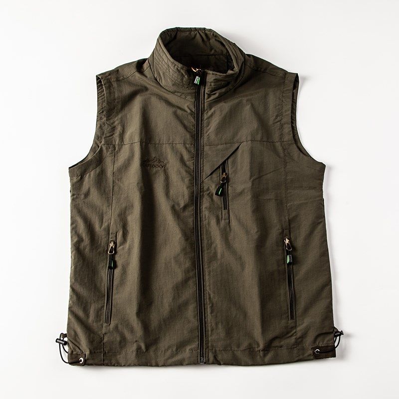 美式复古男士马甲春秋休闲u立领马夹户外多口袋宽松坎肩工装外套,淘宝优惠券,粉丝福利购,淘宝优惠卷