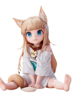 创意黄豆粉手办h可当手机支架猫娘治愈情绪小摆件装饰品办公桌面