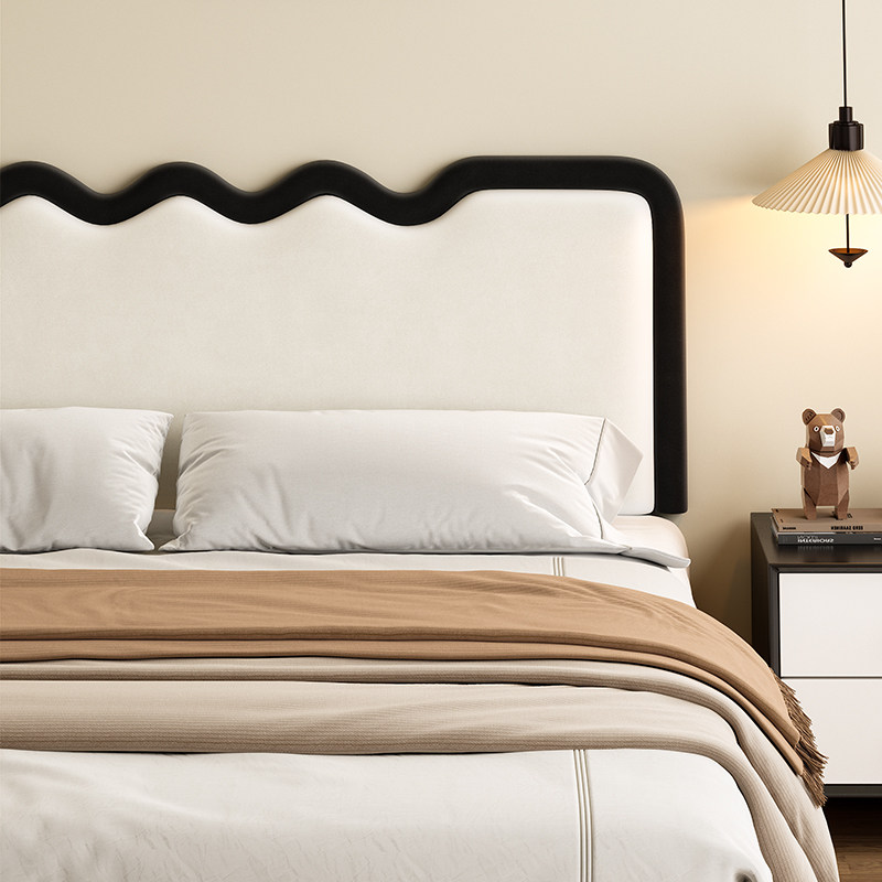 2023新款法式床头p软包波浪靠背卧室高级感榻榻米靠枕床上靠背垫,淘宝优惠券,粉丝福利购,淘宝优惠卷