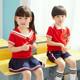 幼儿园园服夏装儿童班服红色短袖套装夏季运动服装夏天小学生校服