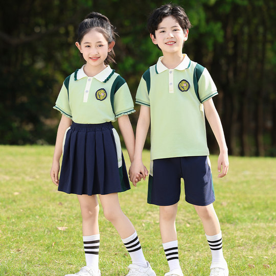 幼儿园园服夏装儿童夏天班服小学生校服夏季套装短袖学院风毕业服