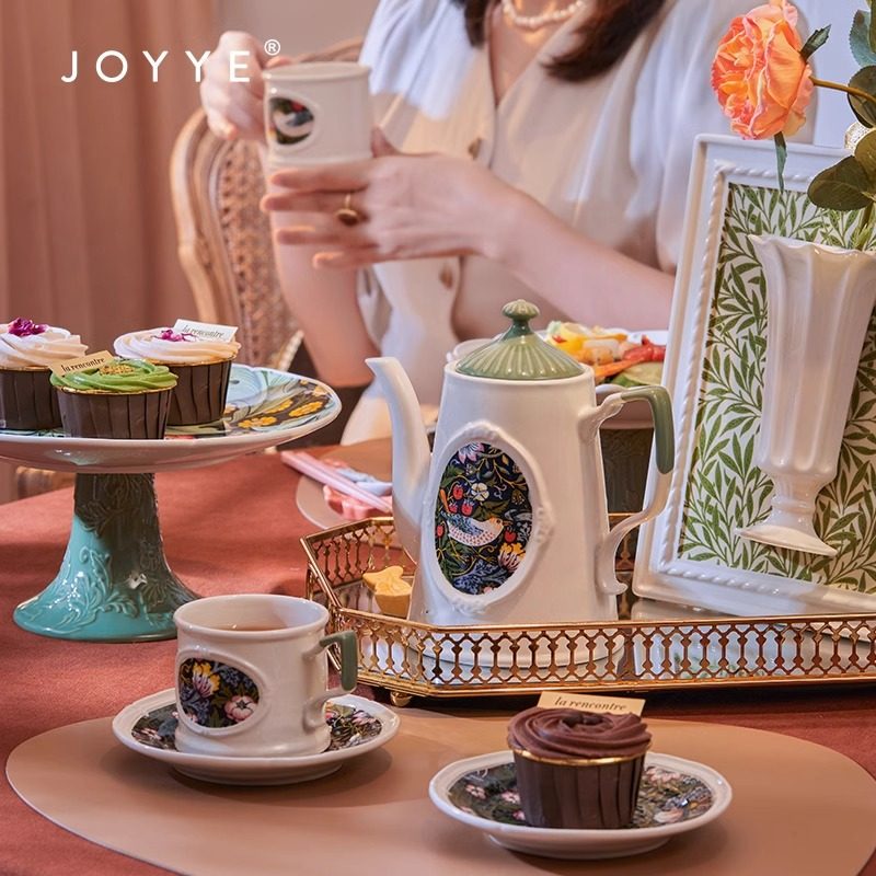物兮物JOYYE威廉莫里斯欧式高颜值复古下午茶陶瓷茶具套装轻奢,淘宝优惠券,粉丝福利购,淘宝优惠卷