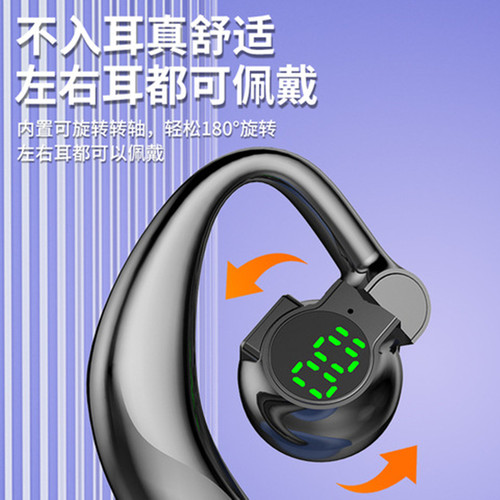 左右可戴蓝牙耳机不入耳无线挂耳式单耳运动开车通话降噪超长续航-图1