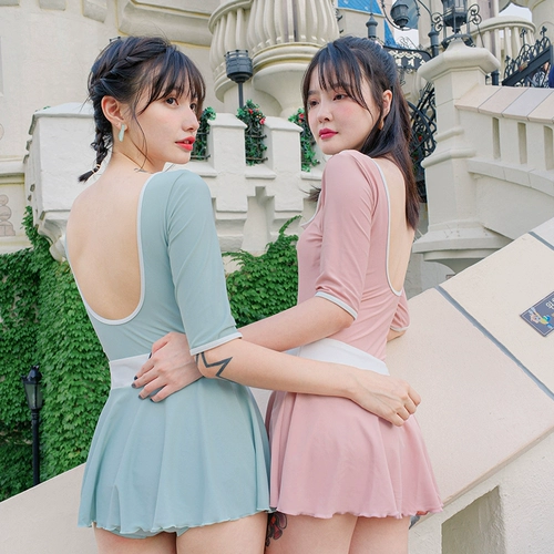 Брендовый комплект для школьников, купальник, средство для принятия ванны, Южная Корея, французский стиль, высокая талия