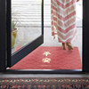 New Chinese style entry and exit safe Nordic red wire hoop floor mats