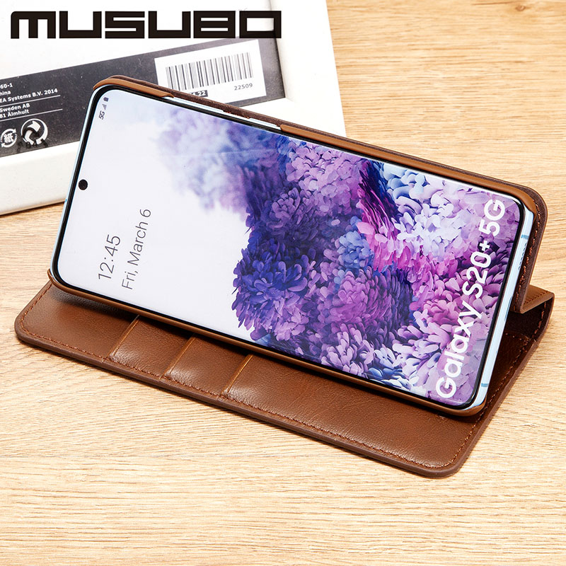 Musubo适用于三星s20手机壳翻盖s20ultra皮套保護套s20 磁吸20蓋外壳皮质5g版插卡s20plus全包防摔钱包男case