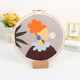 TRMER Fiber Stamp Embroidery DIY Material Pack ຂອງຂວັນ