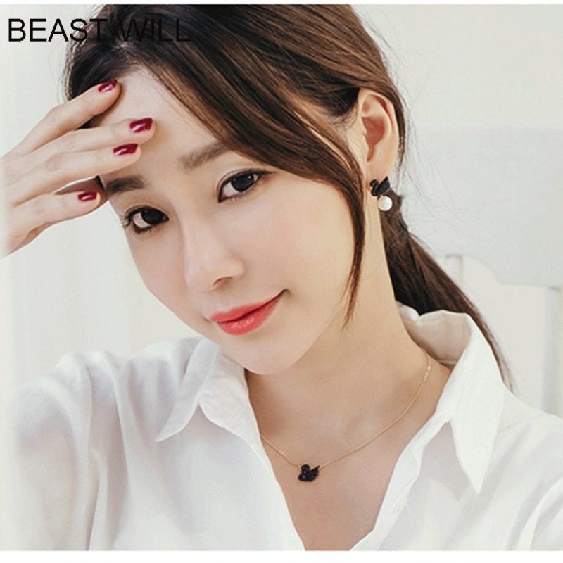 韩国简约镀18k玫瑰金小号女锁骨链 兽志项链