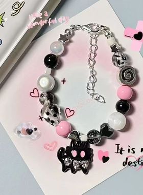 新款猫咪手链女小众甜美可爱少女风百搭闺蜜手串送女友喵喵串珠