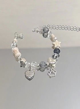 失氧星星小猫爪骨头手链女