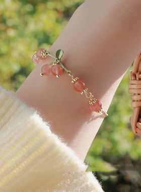 新中式铃兰花手链女手串