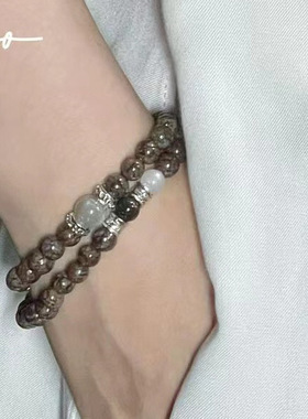 新中式王也双层叠戴手串