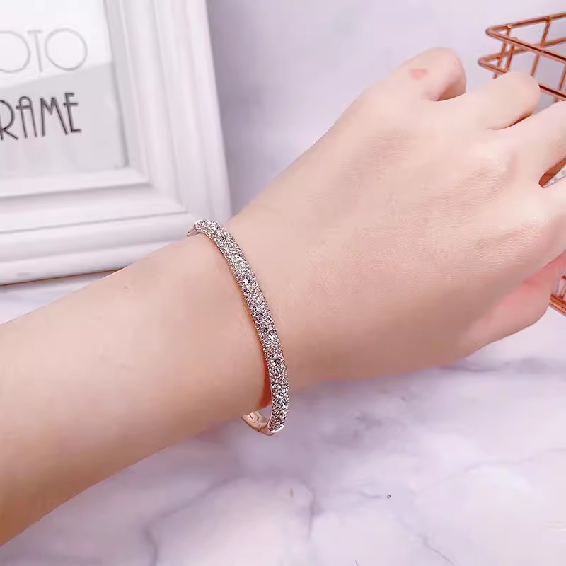 Swarovski/施华洛世奇24年新品玫瑰金色耀眼星尘水晶手镯5688611