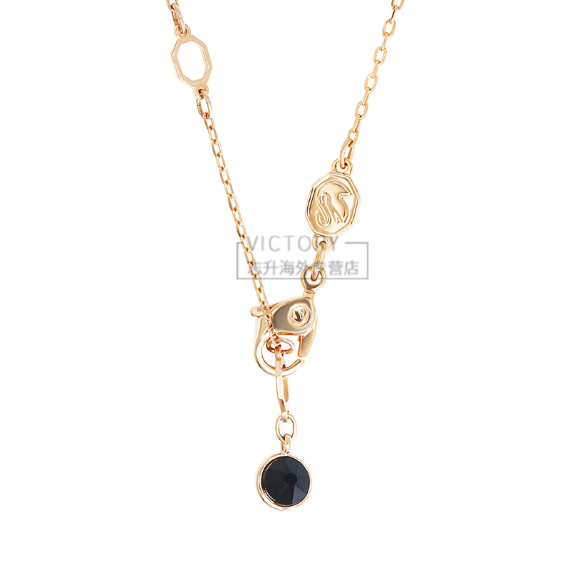 Swarovski/施华洛世奇24新品经典黑色大号天鹅女水钻项链5678045