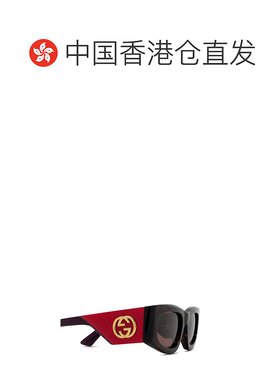 香港直邮Gucci 古驰 女士 几何框太阳镜 GG1664S brown棕色 舒适
