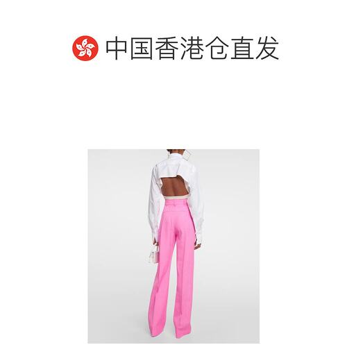 1h可退 香港直邮Jacquemus 女士 Les Pantalons Sauge 高腰长裤 - 图1